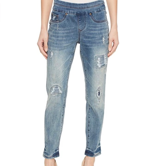 Tribal Pull On Boyfriend Jeans - Picture 1 of 6